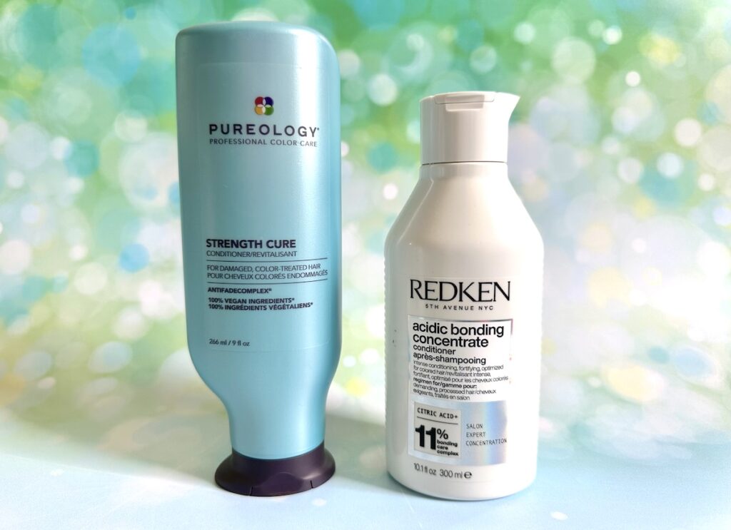Pureology Strength Cure Conditioner vs Redken Acidic Bonding Concentrate Conditioner